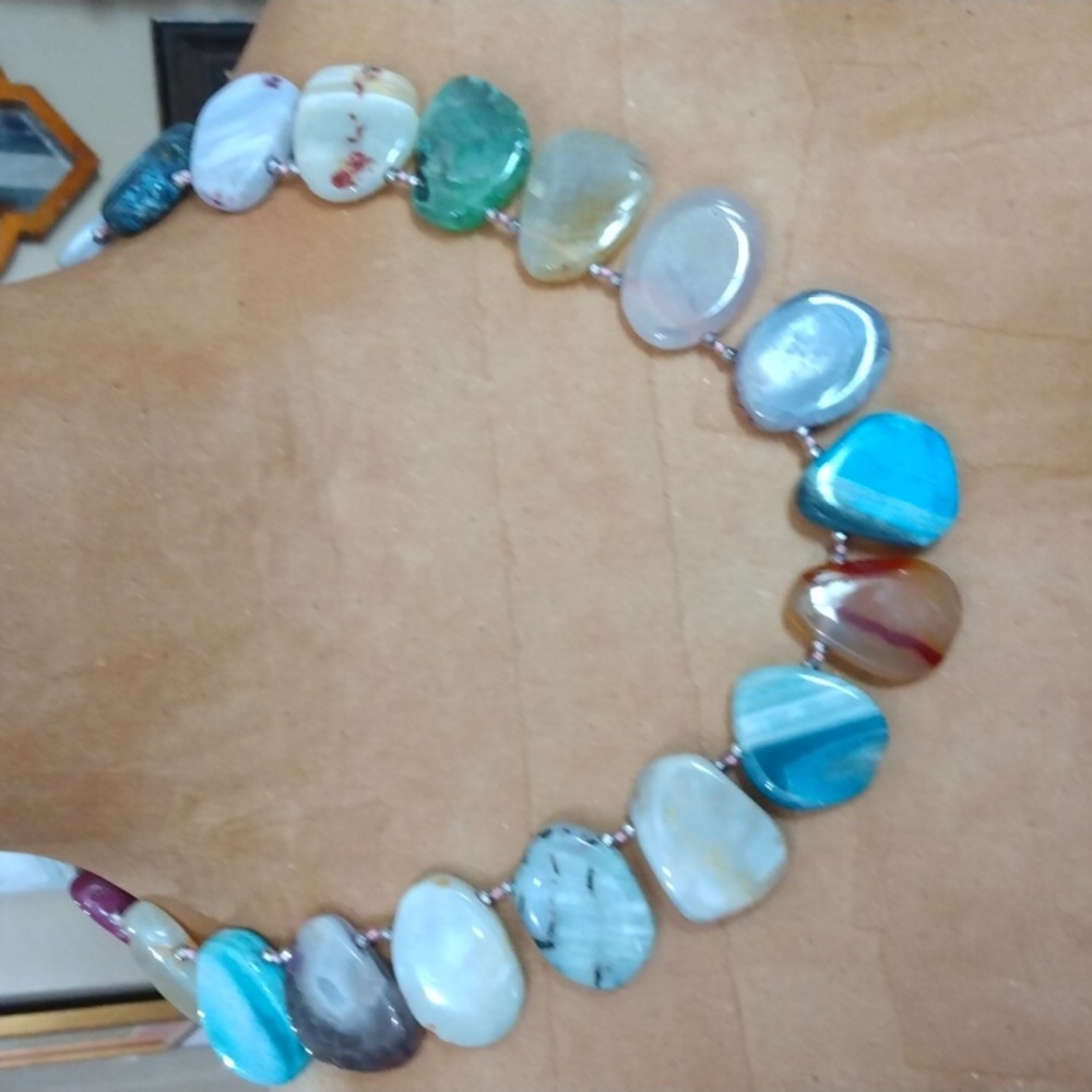 Lucas Lameth stone slab necklace